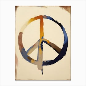 World Peace 1, Symbol Abstract Painting Canvas Print