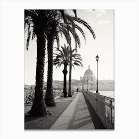 Nice, France, Black And White Old Photo 3 Canvas Print