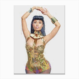 Nicki Minaj Painted Canvas Print