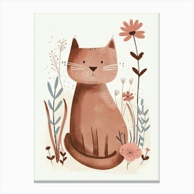 Chausie Cat Clipart Illustration 6 Canvas Print