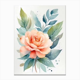 Watercolor Rose 2 Canvas Print