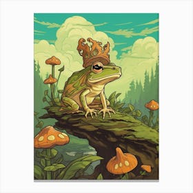 Flying Frog Crown Storybook 8 Canvas Print