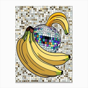 Disco Ball And Bananas Canvas Print