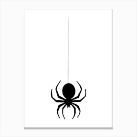 Spider Hanging From A String Canvas Print