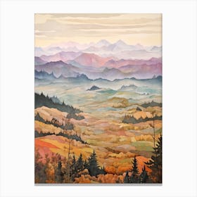 Autumn National Park Painting Olympic National Park Usa 2 Canvas Print