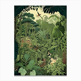 Nong Nooch Tropical Garden 1, Thailand Vintage Botanical Canvas Print