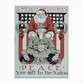 Merry Christmas Peace Your Gift To The Nation Canvas Print