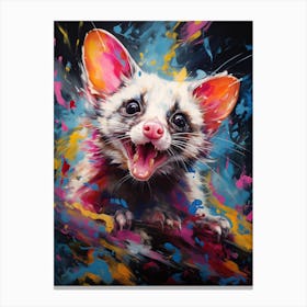  A Greater Glider Vibrant Paint Splash 1 Canvas Print