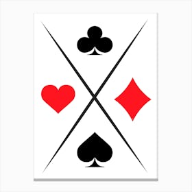 Poker Card Symbols Canvas Print