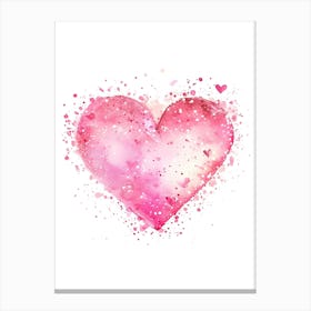 Watercolor Heart Canvas Print