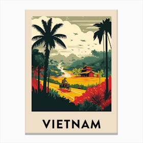 Vietnam 4 Vintage Travel Poster Canvas Print