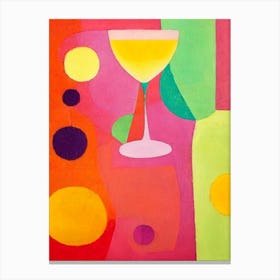 Piña Colada Paul Klee Inspired Abstract Cocktail Poster Canvas Print