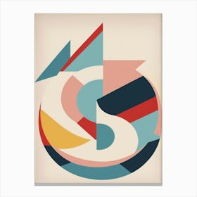 bauhaus geometric exhibition print 1 Canvas Print