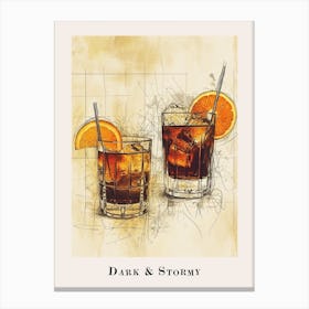 Dark & Stormy Tile Poster Canvas Print