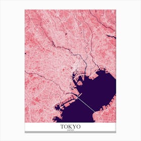 Tokyo Pink Purple Canvas Print