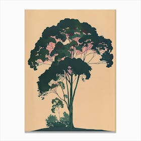 Eucalyptus Tree Colourful Illustration 3 Canvas Print