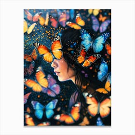 Butterflies In The Sky Canvas Print