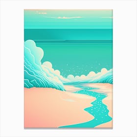 Blue Beach Vibes Canvas Print