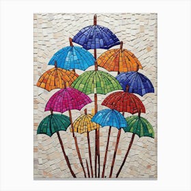 Mosaic Umbrellas 1 Canvas Print