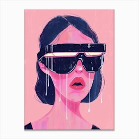 Girl With Sunglasses 11 Canvas Print