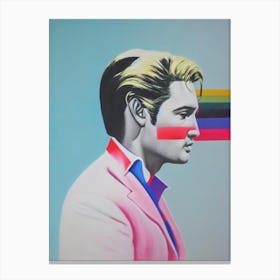 Elvis Presley Colourful Illustration Canvas Print