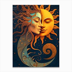 Sun And The Moon Canvas Print