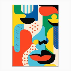 Geometric Face Shape 1 Canvas Print