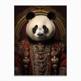 Panda Art In Renaissance Style 4 Canvas Print