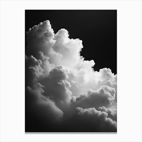 Cloud Art Painting Black And White Sky Print Canvas Print