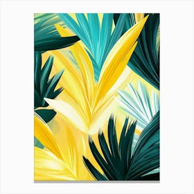 Tropical Leaves Background Canvas Print