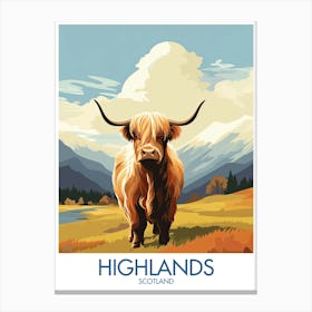 Highlands Travel Print Scotland Gift Canvas Print
