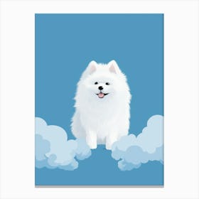 Eskimo Dog In The Clouds Canvas Print