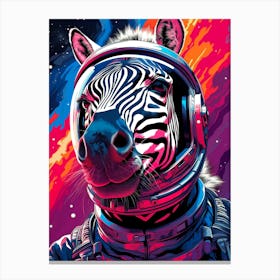 Zebra In Space 1 Canvas Print