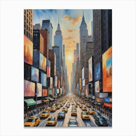 New York City in Rush Hour Canvas Print