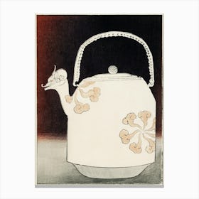 East Asian Inspired Kettle Illustration, Shin Bijutsukai Canvas Print