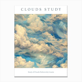 Study Of Clouds Dubrovnik, Croatia Canvas Print