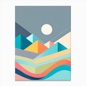 Abstract Landscape MINIMALITIC VECTOR ART Canvas Print