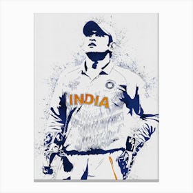 Ms Dhoni Painting Canvas Print