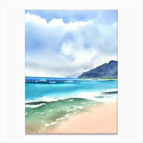 Anse Chastanet Beach 3, St Lucia Watercolour Canvas Print