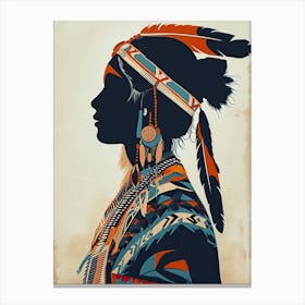 Osage Origins In Abstract Art ! Native American Art Canvas Print