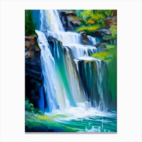 Waterfall Waterscape Impressionism 1 Canvas Print