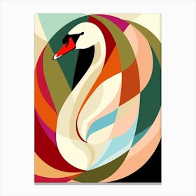 Abstract Swan Canvas Print