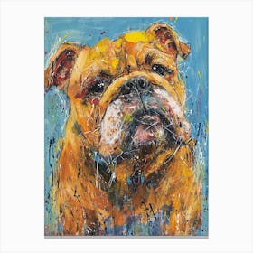 British Bulldog Acrylic Painting 2 Canvas Print