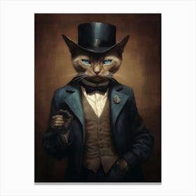 Gangster Cat Tonkinese 3 Canvas Print