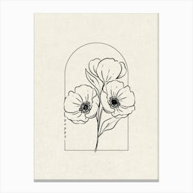 Poppy Flower Canvas Print