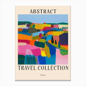 Abstract Travel Collection Poster France 4 Canvas Print