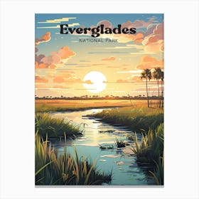 Everglades National Park Florida Camping Travel Art Canvas Print