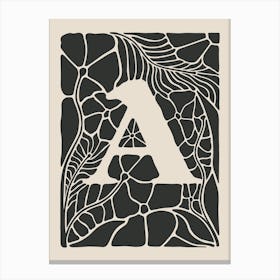 Botanical Letter A No 0741 Canvas Print