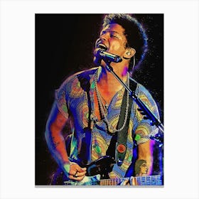 Spirit Of Bruno Mars Concert Canvas Print