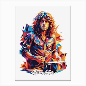 Gnr Steven Adler 01 Portrait Music Icon Style WPAP Pop Art Canvas Print